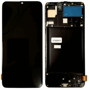 Pantalla Samsung A705/A70 Comp. c/Marco Negro (OLED) - Instalación Inc. + Vidrio Templado